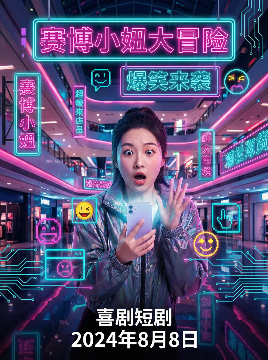 电视剧上海滩生死较量 搞笑喜剧短剧 - 赛博小妞大冒险海报